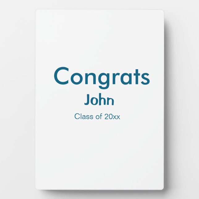 Plaque Photo grand garçon ajouter nom félicitations date année  (Devant)