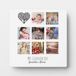 Plaque Photo Grand-mère aime sa famille arbre photo collage Cad
