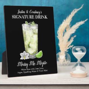 Plaque Photo Grand Mojito • PERSONNALISEZ ce Cocktail de Signat