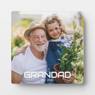 Plaque Photo Grand-papa personnalisé Moderne Gras Photo établie