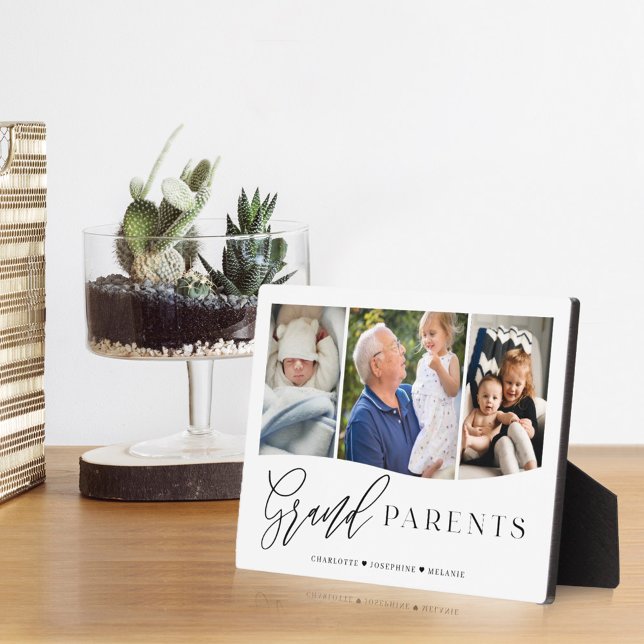 Plaque Photo Grand-parents Script Grand-enfants Photo Keepsaké (Créateur téléchargé)