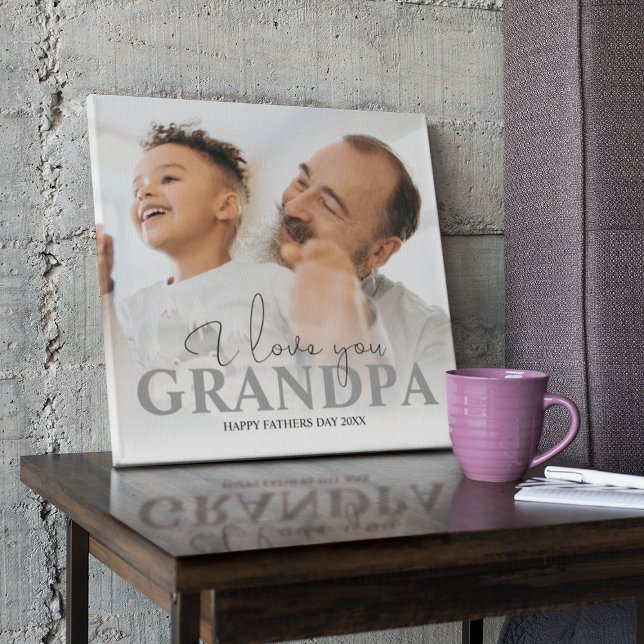 Plaque Photo Grand-père photo personnalisé (Créateur téléchargé)