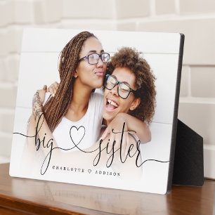 Plaque Photo Grand Soeur Coeur Script Cadeau Pour Soeurs Photo 