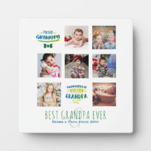 GRANDPA PHOTO COLLAGE CADEAU Fier Papa Pops Gramps