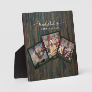 Plaque Photo GRANDPARENT CADEAUX DE COLLAGE PHOTO - Bois rustiq