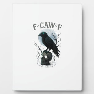 Plaque Photo Graphisme Halloween crâne de corbeau corneille got