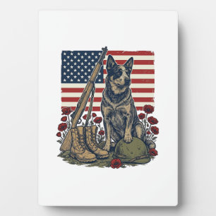 Plaque Photo Gravure vintage commémorative patriotique Blue Hee