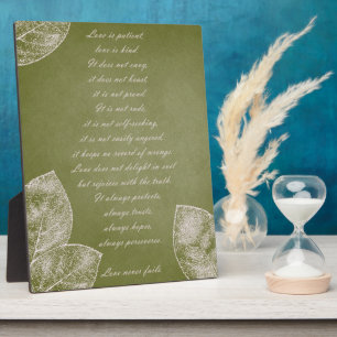 Plaque Photo Green grunge leaves