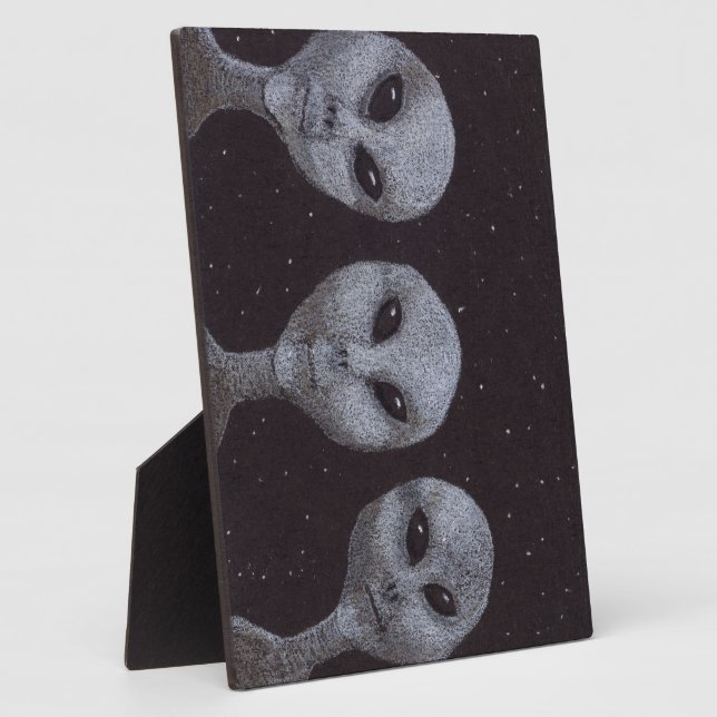 Plaque Photo Gris Alien (Côté)