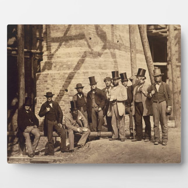 Plaque Photo Group of Foremen, 1862 (photo) (Devant)