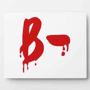 Plaque Photo Groupe sanguin B- Hôpital d'horreur négatif