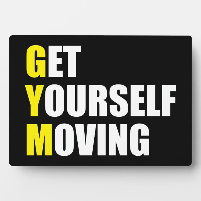 Plaque Photo GYM - Faites-vous bouger - Motivation de l'entraîn (Devant)
