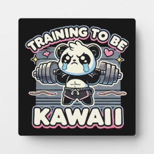 Plaque Photo Gym Panda Formation Pour Être Kawaii Mignonne Anim