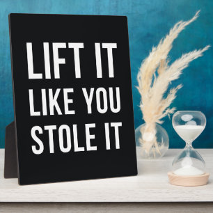 Plaque Photo Gymnase haletante Citation Ascenseur Il Noir Blanc
