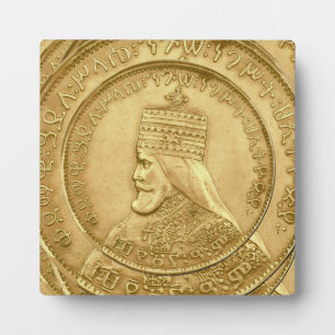 Plaque Photo Haile Selassie Jah Rastafari Reggae Rasta Roots