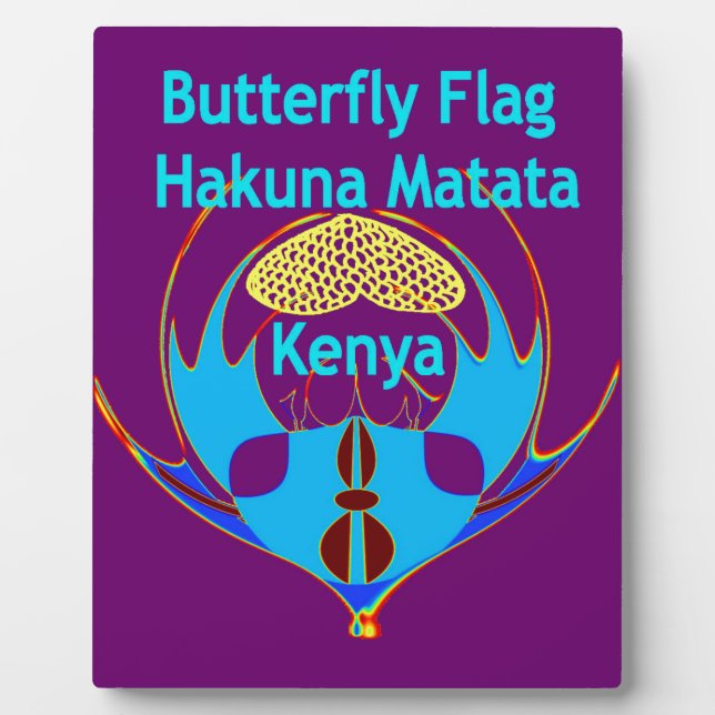Plaque Photo "Hakuna Matata Kenya" Papillon Art Imprimer/Graphi (Devant)