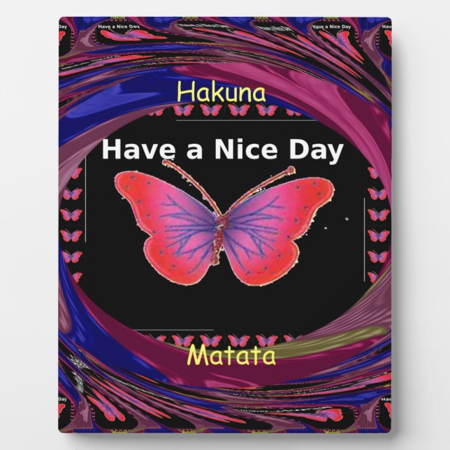 Plaque Photo Hakuna Matata ont une belle journée.png (Devant)