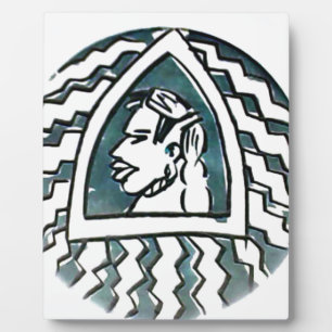 Plaque Photo Hakuna Matata Style Triangle Bleu.png