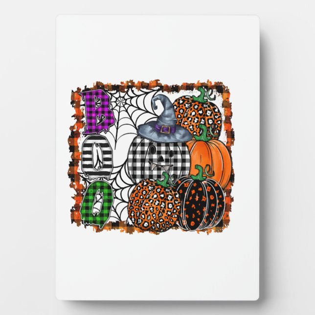 Plaque Photo Halloween Boo          (Devant)