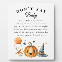 Halloween "Don't Say Baby" Baby shower Poster du j
