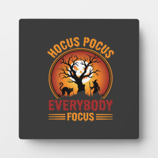 Plaque Photo Halloween Hocus Pocus Everybody Focus Witch Tree