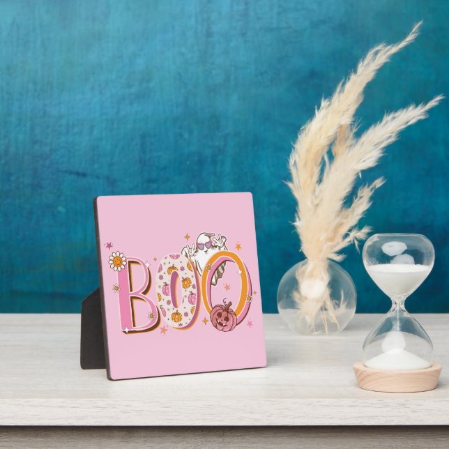 Plaque Photo Halloween rose et preppy (Insitu)