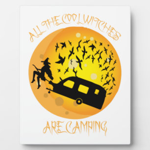 Plaque Photo Halloween Toutes les sorcières Cool sont en campin