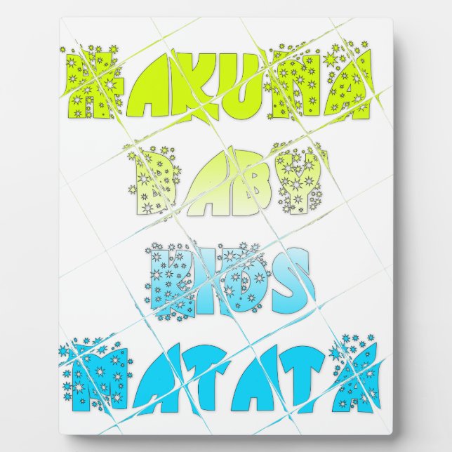 Plaque Photo Happy Colors Hakuna Matata Hakunamatata (Devant)