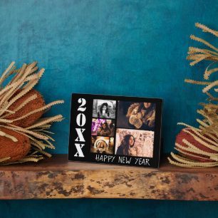 Plaque Photo Happy New Year 2023 5 Photo Collage
