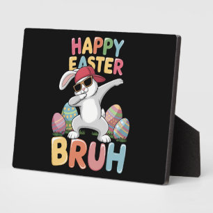Plaque Photo Happy Pâques Bruh Bro Dabbing Lapin Lapin