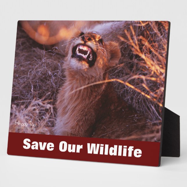 Plaque Photo Happy Tau Sauvez Notre Faune (Côté)