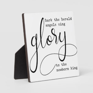 Plaque Photo Hark les anges hérités chanter gloire Noël Signe