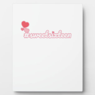 Plaque Photo Hashtag Sweet sixteen