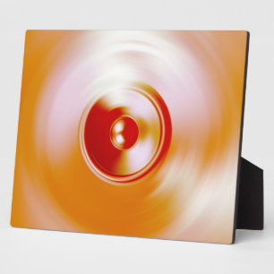Plaque Photo Haut-parleur de musique à rotation rouge