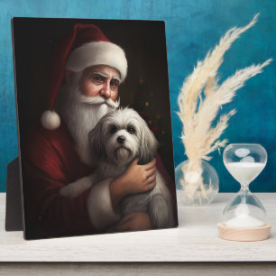 Plaque Photo Havanais avec Noël Festif du Père Noël