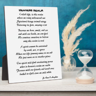 PLAQUE PHOTO HEAVENS REALM POEM
