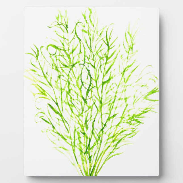 Plaque Photo Herbes de moulage Aquarelle de fond (Devant)