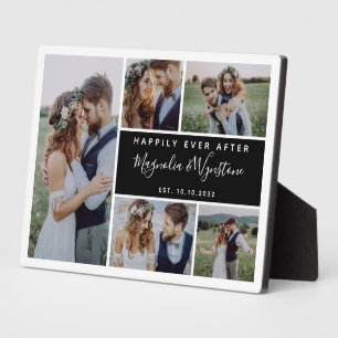 Plaque Photo Heureux toujours après Photo Collage Mariage Keeps