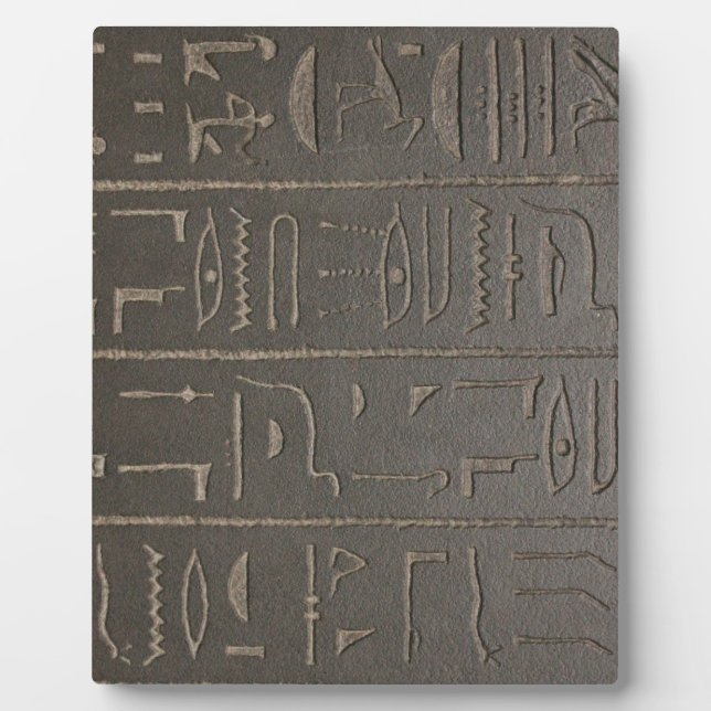 Plaque Photo Hiéroglyphes égyptiens Symboles d'écriture de l'Ég (Devant)
