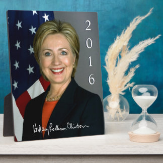 Plaque Photo Hillary Clinton 2016