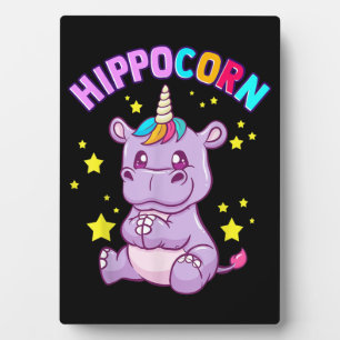Plaque Photo Hippo-Corn violet Hippo-Corn Hippopotamus Lover
