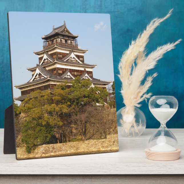 Plaque Photo Hiroshima Castle 広 島 城, Hiroshima, Japon (Côté)