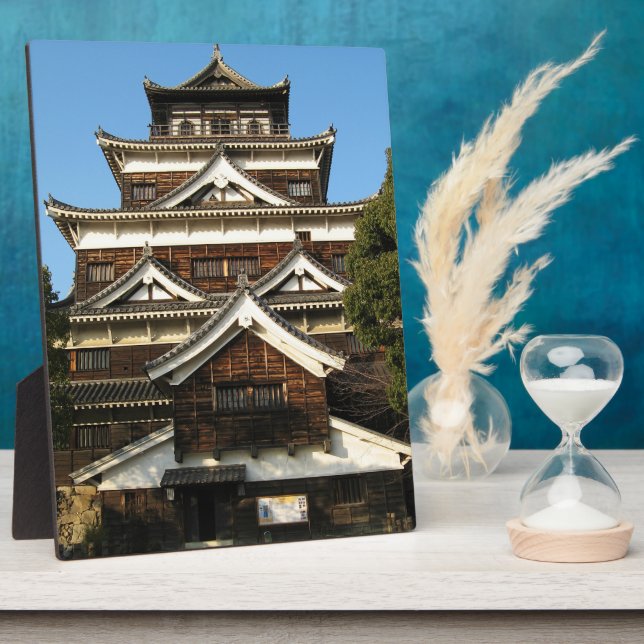 Plaque Photo Hiroshima Castle 広 島 城, Hiroshima, Japon (Côté)