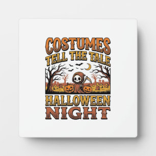 Plaque Photo Histoire de costume d'Halloween Typographie de cim
