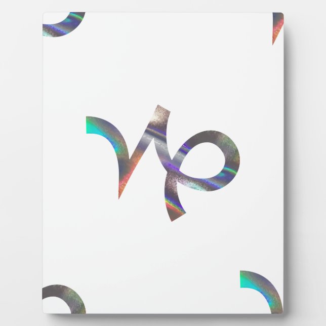 Plaque Photo hologramme Capricorne (Devant)