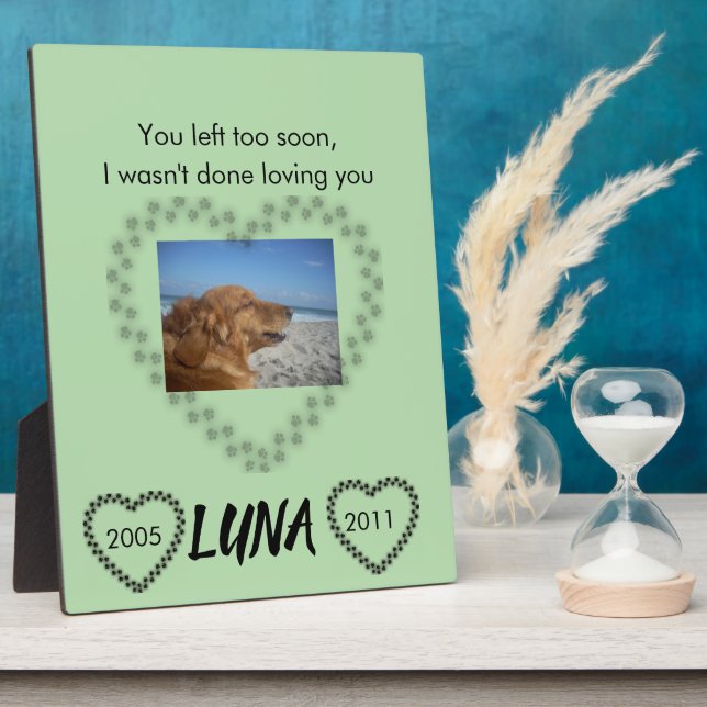 Plaque Photo Hommage de sensibilisation au lymphome pour toujou (Côté)