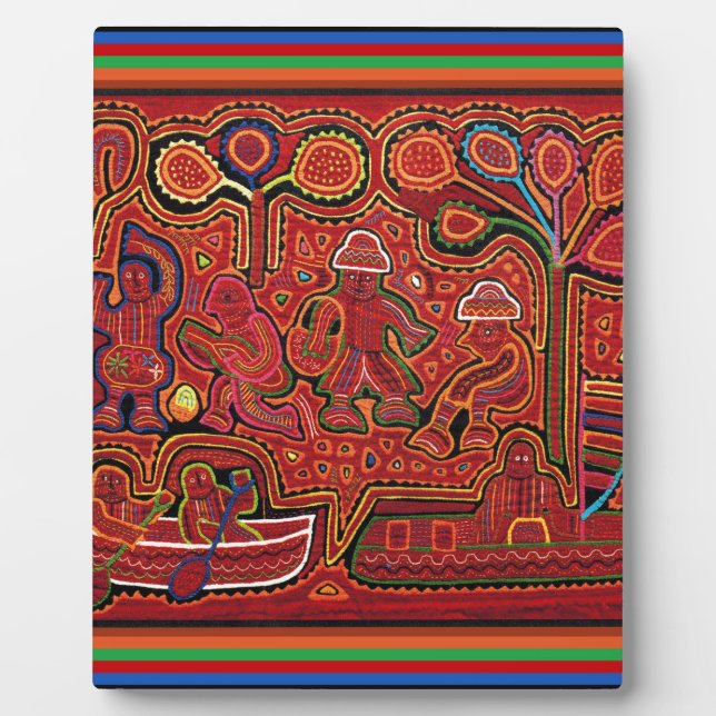 Plaque Photo Hommes indiens cunas à Cayucos (Devant)