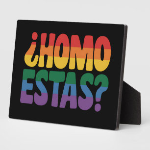 Plaque Photo Homo Estas Funky Espagnol Mexicain Gay Ally LGBTQ