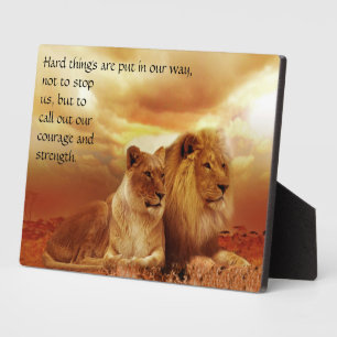 Plaque Photo Horaires difficiles, courage et force