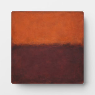 Plaque Photo Horizon Abstrait Orange Brûlé